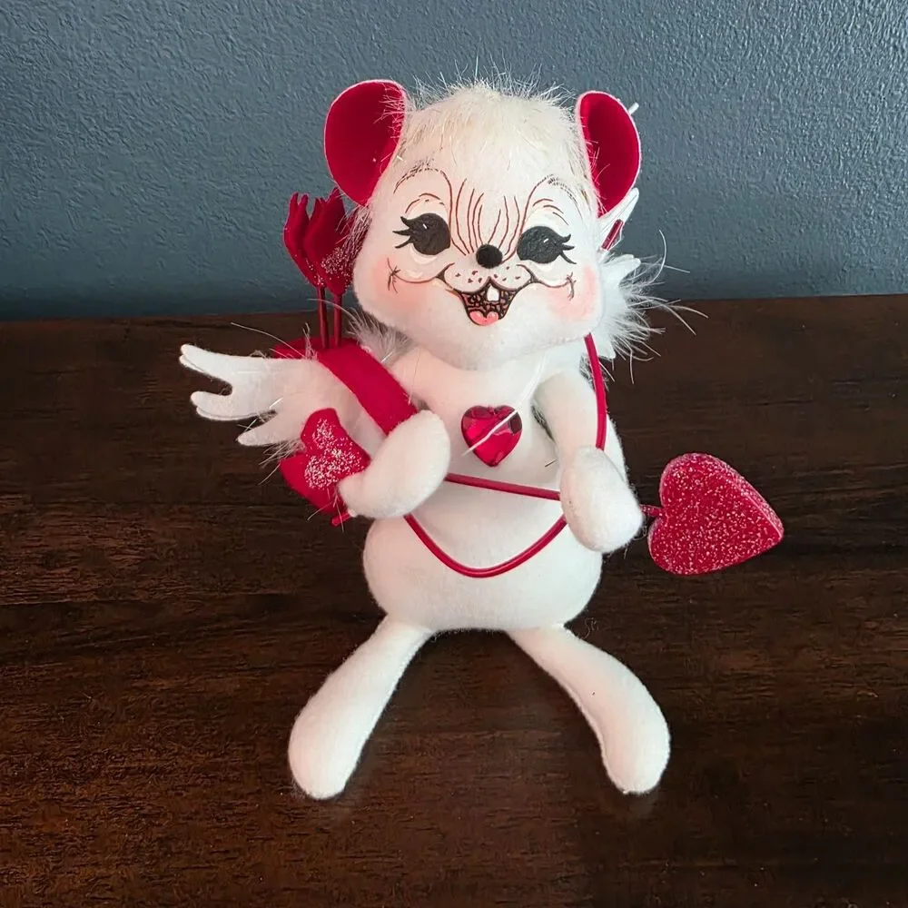 2008 Annalee Doll Valentines Day Mice Mouse Angel Hearts Cupid Candy 10